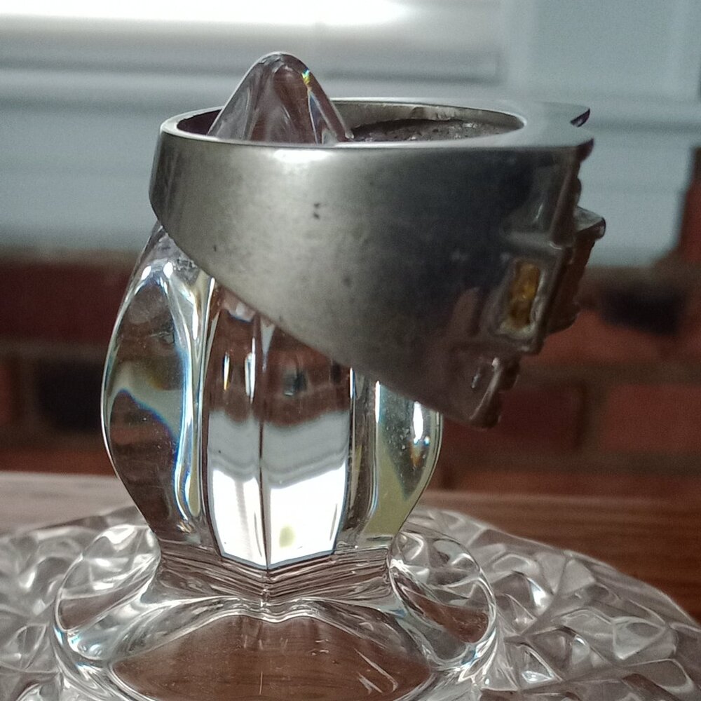 Men's Rhinestone Ring - Picture 4 of 10